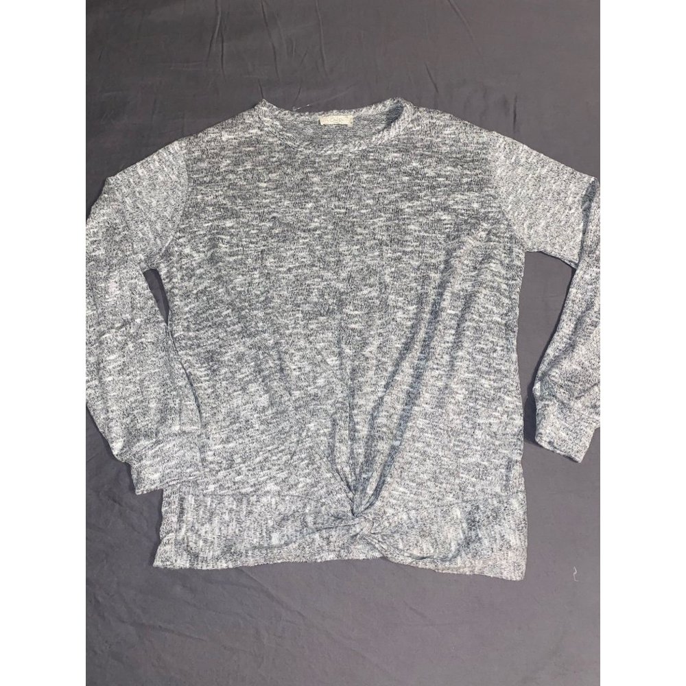 Olivia Rue Grey Front Twist Top-Small